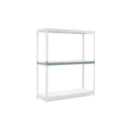 Global Equipment Additional Level For Wide Span Rack 72"Wx24"D Wood Deck 900 Lb Capacity, GRY 716634